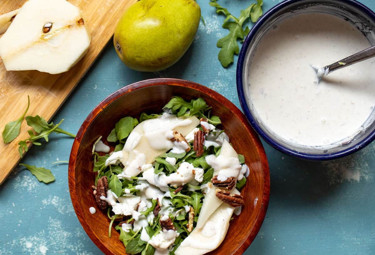 Arugula Pear Salad with Goat Cheese
