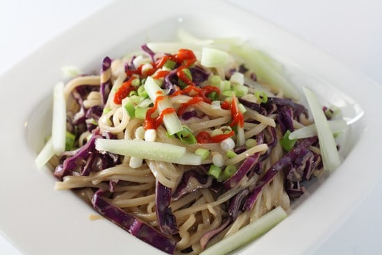 Sesame Noodles with Red Cabbage Image