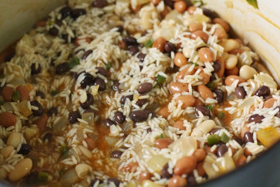 A solid rice and bean base