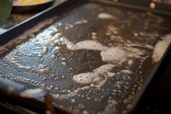 Buttering your Griddle.