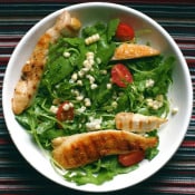 The Bitten Word: Arugula Salad with Grilled Chicken, Corn, and Tomatoes