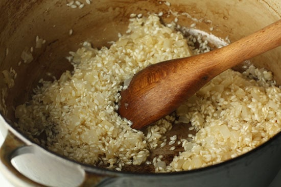 making risotto