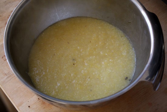 bowl of polenta
