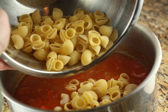 pasta added