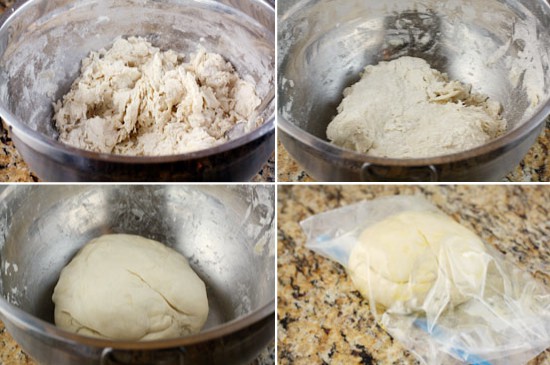 makin dough for cast iron pizza