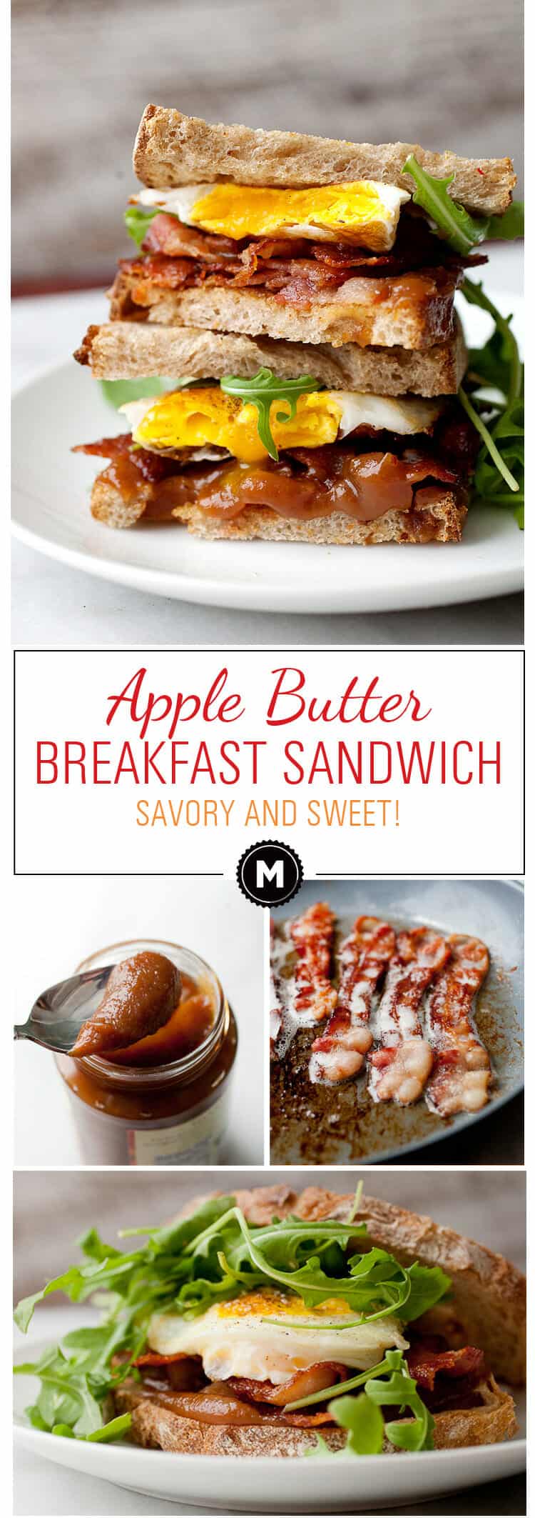 Apple Butter Breakfast Sandwich: A perfect savory and sweet breakfast sandwich that just takes a few minutes to make. You've never had a breakfast sandwich like this! | macheesmo.com