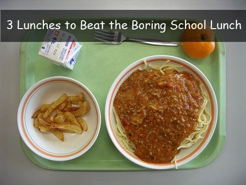 three fun school lunches
