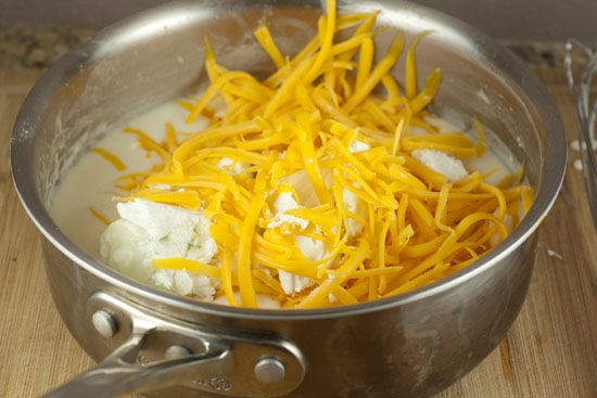 making sauce for Goat Cheese Macaroni