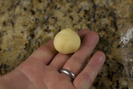 ball of dough - Lemon Tea Cookies
