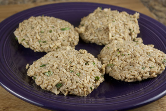 formed Brown Rice Burgers