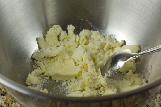 creaming butter for Portuguese Sweet Bread