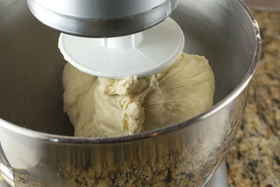 making dough - Chocolate Chip Monkey Bread