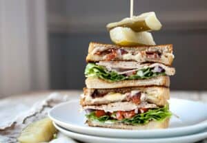 Grilled Cheese Club Sandwich: For the sandwich lover that just can't decide, this is the answer. Half grilled cheese and half turkey club, this is my new favorite lunch. As easy to make as either of the halves and doubly delicious. | macheesmo.com