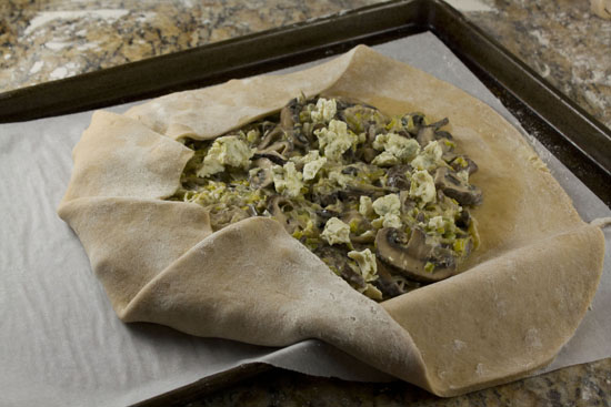 folds of dough - Mushroom Leek Galette