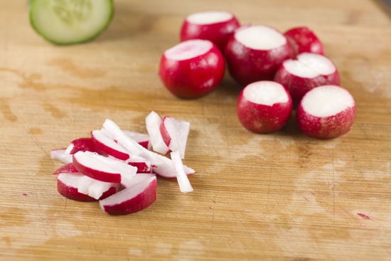 radishes for Grilled Tofu Wraps