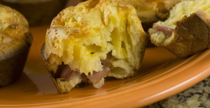 Ham and Cheese Popovers recipe from Macheesmo