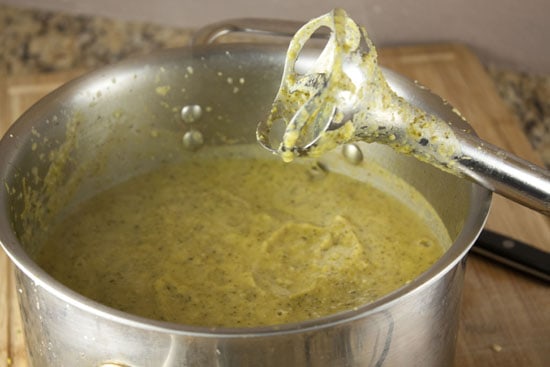 blended Broccoli Parmesan Soup