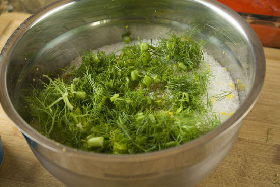 fennel for cure base - Bourbon Cured Salmon
