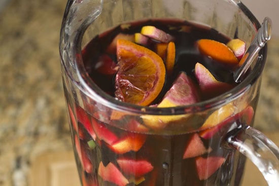 mixed pitcher of Spicy Sangria