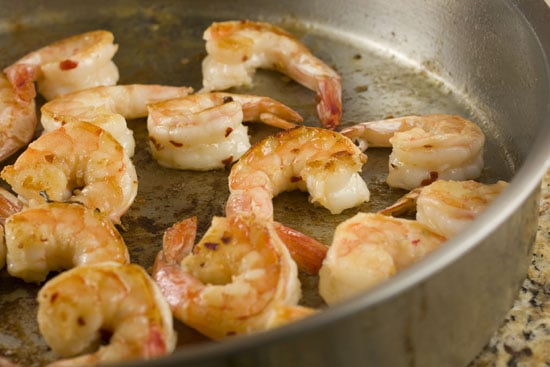 cooking shrimp for Shrimp Pad Thai