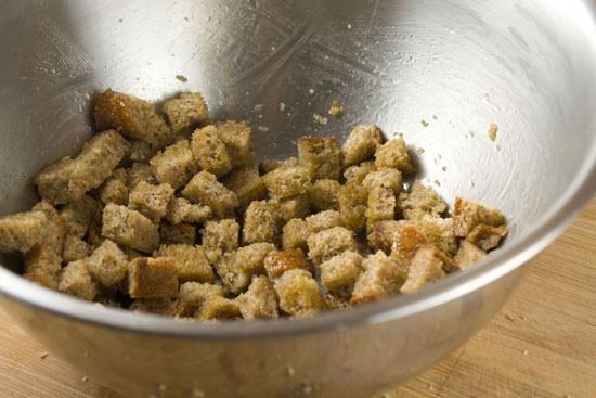 croutons for Grilled Scallop Caesar Salad