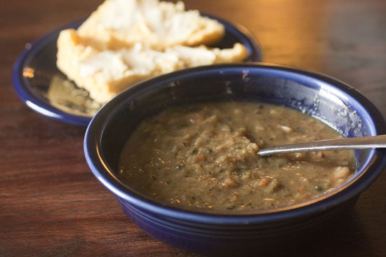 savory soup with Cast Iron Cornbread