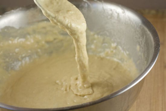 batter for making Brown Banana Pancakes