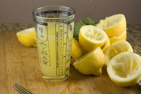 fresh lemon juice for Fresh Basil Lemonade