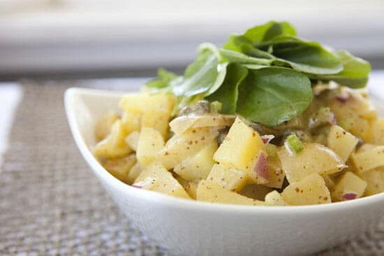 Honey Mustard Potato Salad ~ Macheesmo