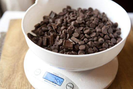 weighed ingredients - Chocolate Chunk Cookies 
