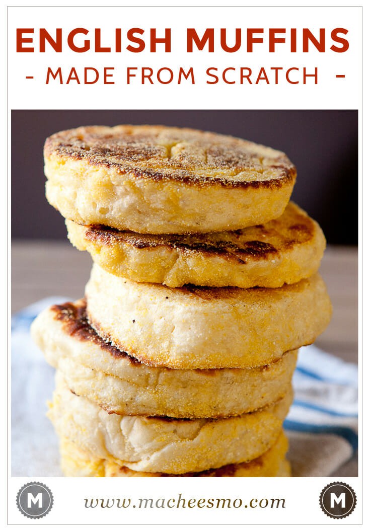 How to make authentic Homemade English Muffins with lots of nooks and crannies for melted butter or honey!