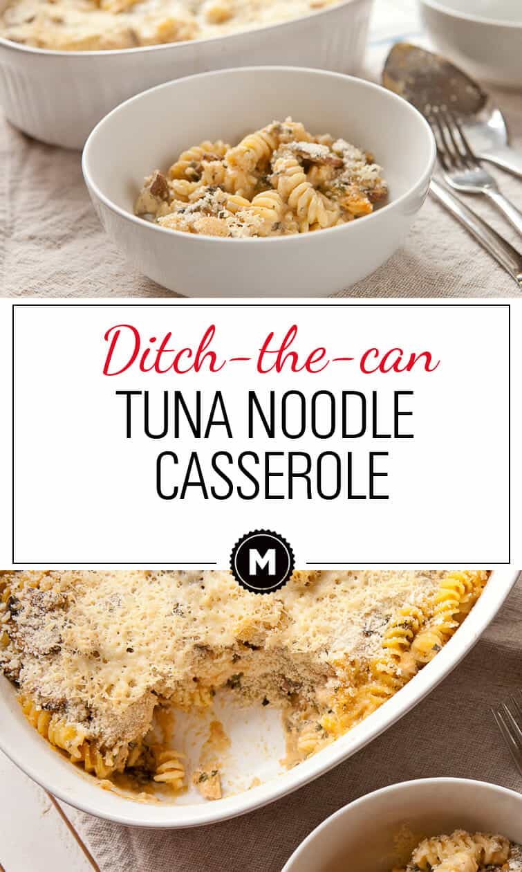 Homemade Tuna Noodle Casserole From Scratch! Ditch all the soup cans and learn how to make really good tuna noodle casserole!