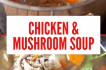 A healthy and delicious chicken and mushroom soup packed with sauteed mushrooms, shredded chicken, and wild rice. Perfect for a chilly winter night. macheesmo.com #mushroom #soup #chicken