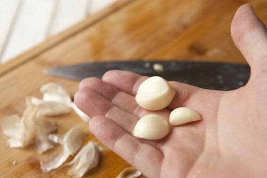 Peeling Garlic - Garlic Confit