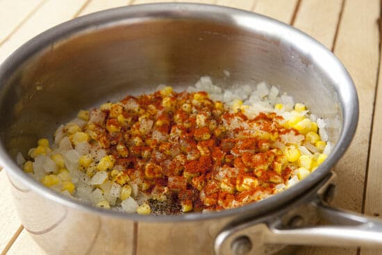 Corn and spices for Corn Souffle