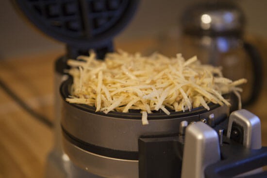 Just pile it on! - Waffle Maker Hash Browns