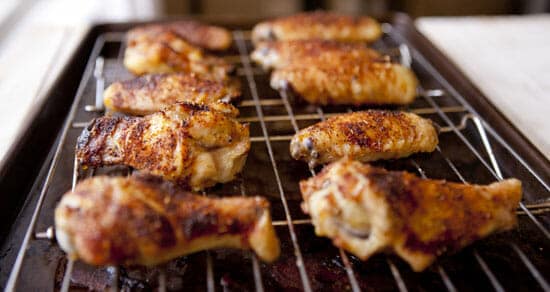 Slow Roasted Chicken Wings after 2 hours of cooking