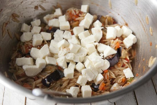 Don't forget the mozz! - Eggplant Orzo