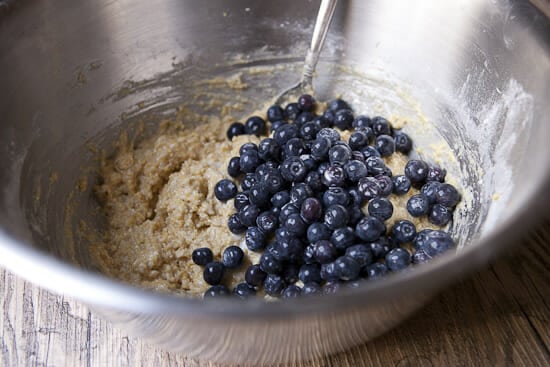 Fold it in - cornmeal blueberry scones