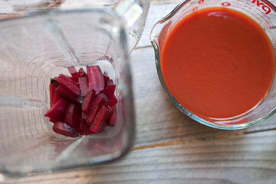 Beets in first - Beet Bloody Mary recipe