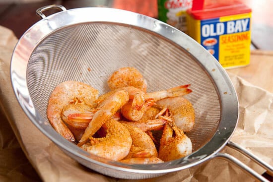 how to steam shrimp - seasoning