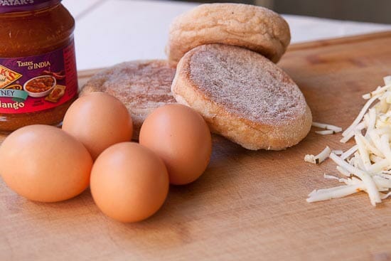 Eggs and muffins! - Mango Chutney Breakfast Sandwich