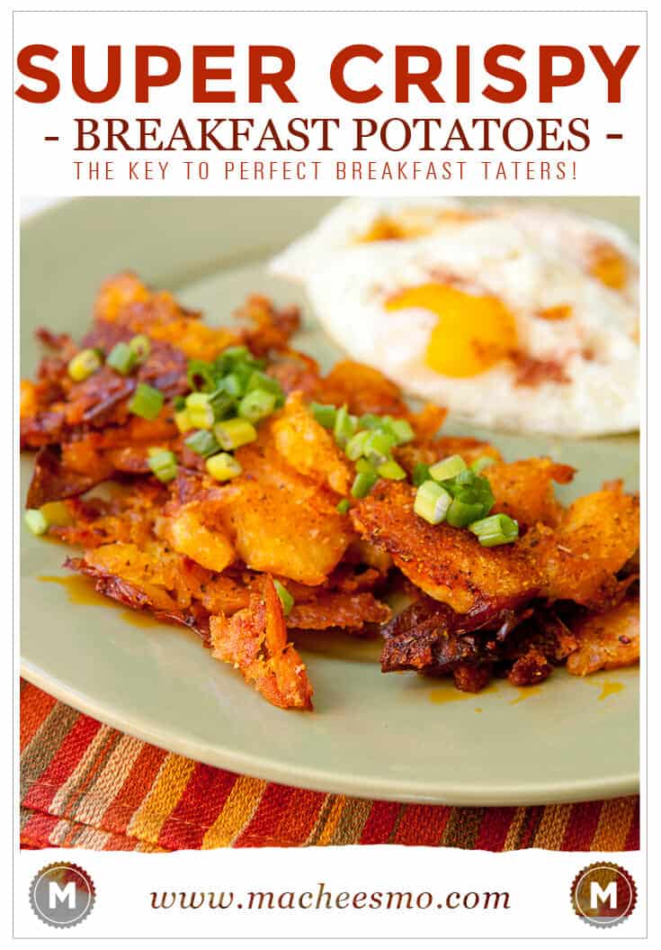 This is how to make the best crispy breakfast potatoes ever. A big pile of them will make you a happy breakfast eater!