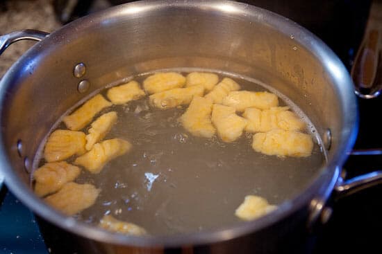 Boiling the Butternut Squash Gnocchi