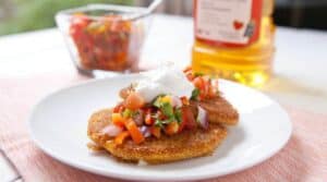 Corn and green chile griddle cakes via Macheesmo.com #cakes #corn