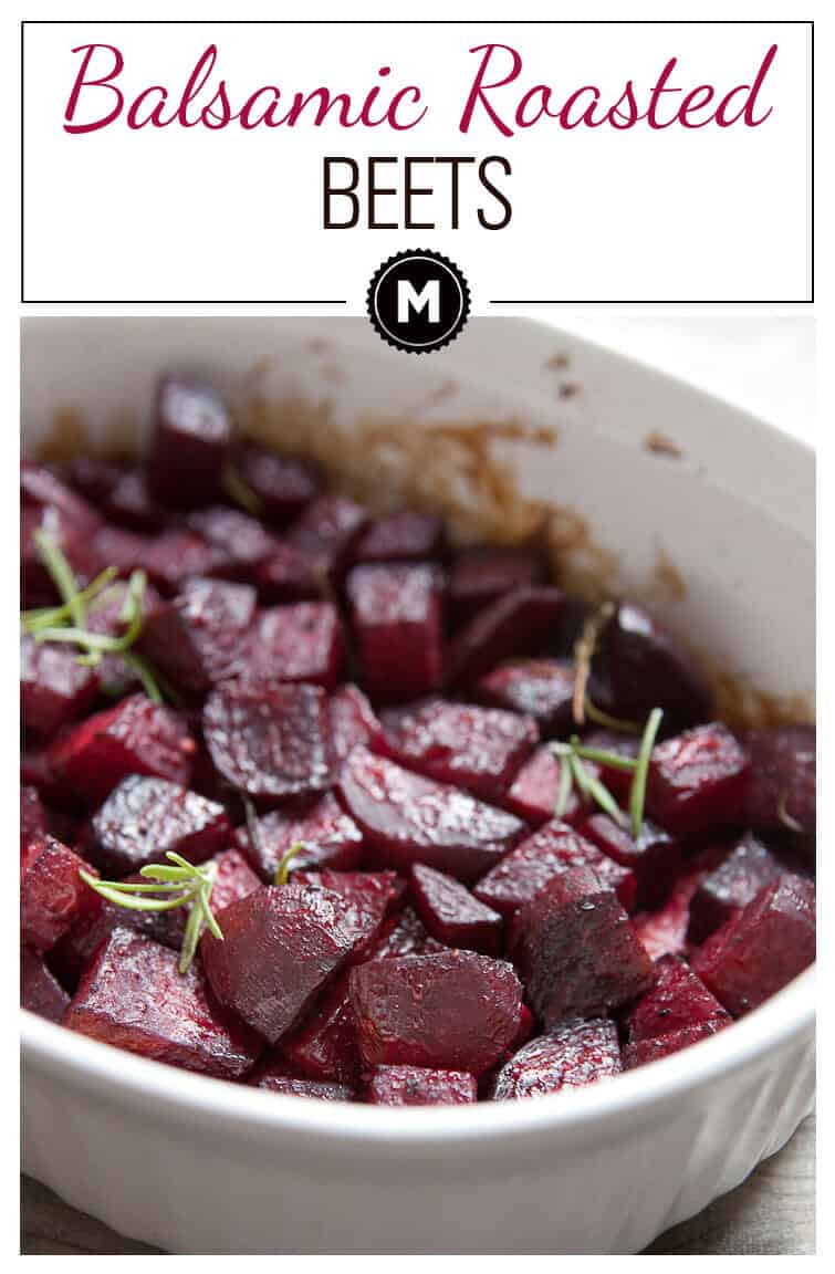 Balsamic Roasted Beets with rosemary and glazed with honey and balsamic vinegar. The perfect slightly sweet and savory side dish for any meal!