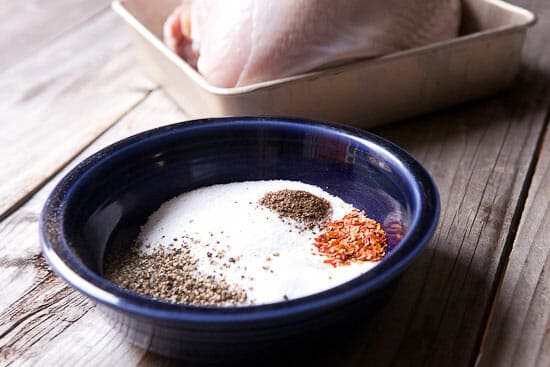 how to dry brine a turkey- making the dry brine.