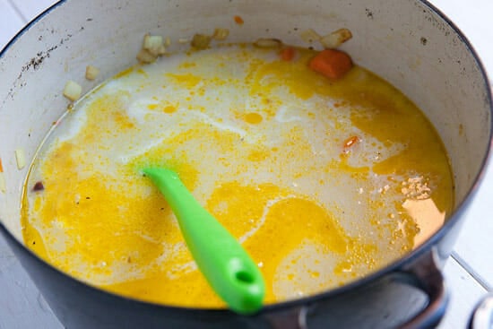 coconut added to Carrot Coconut Soup