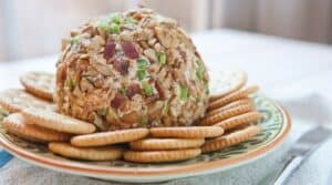 Jalapeno Popper Cheese Ball: Easy to mix appetizer jam-packed with serious flavor including lots of roasted jalapenos and bacon. Yes... Bacon!