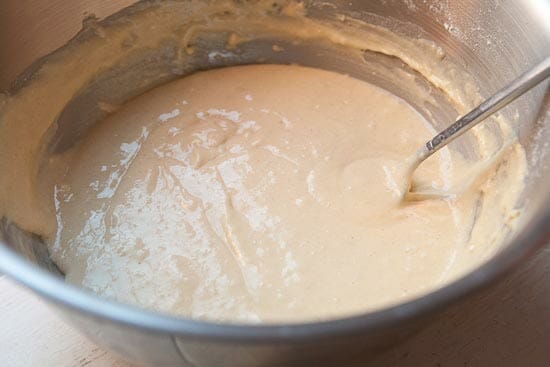 Batter for coffee cake.
